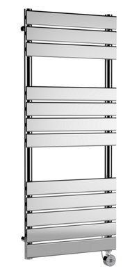 Balterley Electric Square Flat Heated Towel Rail With 12 Bars1213mm X 500mmChrome from B&Q