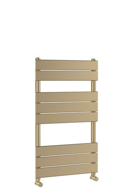 Balterley Ecton Square Towel Radiator With Flat Panels 840mm X 500mmBrushed Brass from B&Q