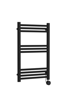 Balterley Electric Round Heated Towel Rail 800X500Matt Black from B&Q