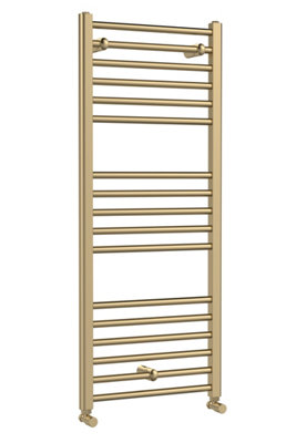 Balterley Straight Towel Radiator With Round Rails 1200mm X 500mmBrushed Brass from B&Q