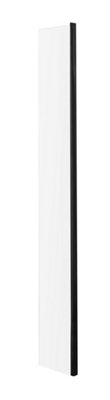 B&Q -  Drakelow Contemporary Bathroom 8mm Glass Wetroom Return Screen With Black ProfileMatt Black1950 X 28 X 215mm