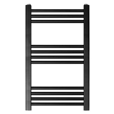 Balterley Yarnfield Straight Heated Heated Towel Rail Radiator337W400 X 700mmMatt Black from B&Q
