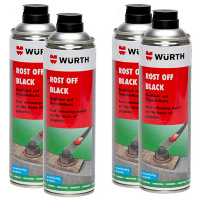 Würth Wurth Rost Off Black Graphite-Based Rust Remover Cleaner 500Ml X4 from B&Q