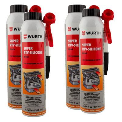 Würth 4X Wurth Rtv Black Silicone Instant Gasket Maker High Temperature Sealant  200Ml from B&Q