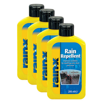 Rain X Rain-X Rain Repellent Hydrophobic Glass Treatment 4X200Ml from B&Q