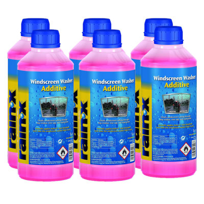 Rain X Rain-X Windscreen Washer Additive Fluid Water Beading Hydrophobic Tech 6X1L from B&Q