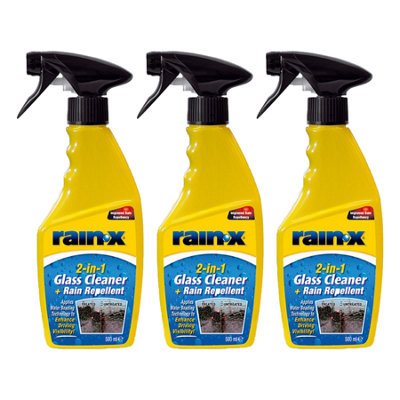 Rain X Rainx 2In1 Glass Cleaner Hydrophobic Rain Water Repellent 3X500Ml from B&Q