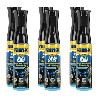B&Q -  Rain-X Car Interior Cleaner Detailer Plastic Dashboard Dash Protectant  6X300Ml