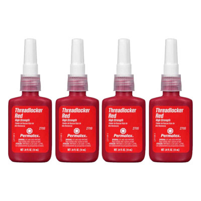 Permatex Threadlock High Strength Fast Acting Nut & Bolt Thread Lock Sealant 4X10Ml from B&Q
