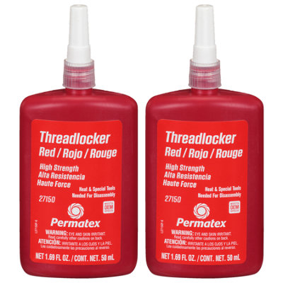 Permatex Threadlock High Strength Fast Acting Nut & Bolt Thread Lock Sealant 2X50 Ml from B&Q