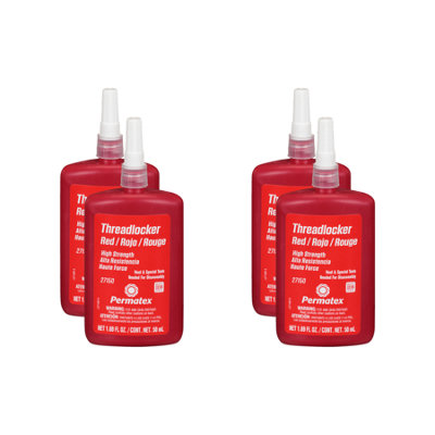 Permatex Threadlock High Strength Fast Acting Nut & Bolt Thread Lock Sealant 4X50 Ml from B&Q