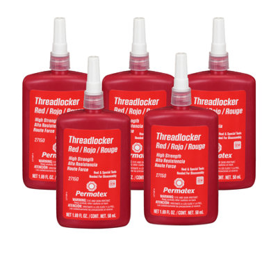 Permatex Threadlock High Strength Fast Acting Nut & Bolt Thread Lock Sealant 5X50 Ml from B&Q