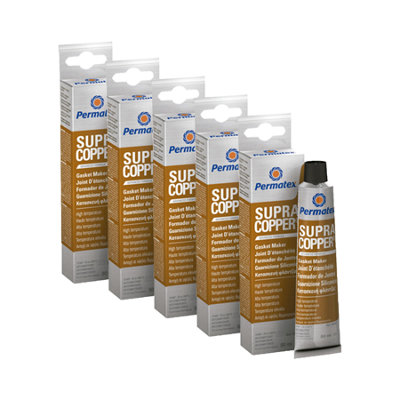 Permatex Rtv Silicone Instant Gasket Maker Copper High Temperature Sealant 5X80Ml from B&Q
