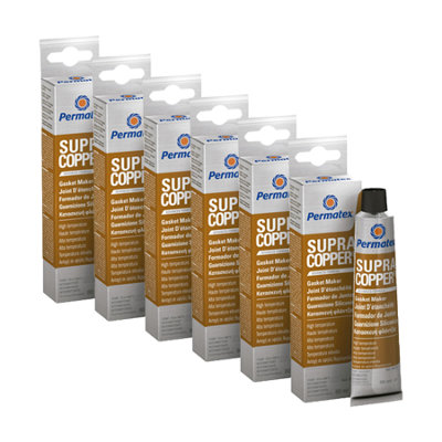 Permatex Rtv Silicone Instant Gasket Maker Copper High Temperature Sealant 6X80Ml from B&Q