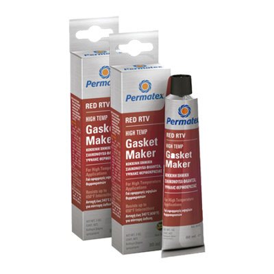 Permatex Rtv Silicone Instant Gasket Maker Red High Temperature Sealant 2X80Ml from B&Q