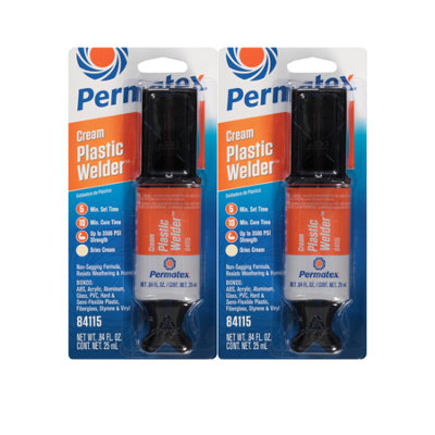 Permatex Plastic Weld High Strength Epoxy Plastic Glue Repair All Type Plastics 2X25Ml from B&Q