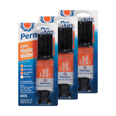 Permatex Plastic Weld High Strength Epoxy Plastic Glue Repair All Type Plastics 3X25Ml from B&Q