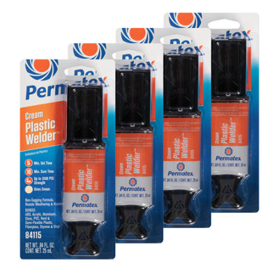 Permatex Plastic Weld High Strength Epoxy Plastic Glue Repair All Type Plastics 4X25Ml from B&Q