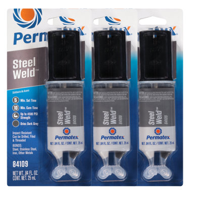 Permatex Multi Metal Epoxy Syringe Chemical Epoxy Metal Repair Dual Syringe 3X50Ml from B&Q