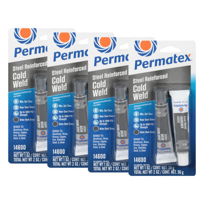 4X Permatex Steel Reinforced Cold Weld Epoxy Resin Hardener Filler Adhesive Glue from B&Q