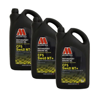 Millers Oils 3X5L Millers 5W40 Fully Synthetic Engine Oil Motorsport Cfs 5W40 Nt+ from B&Q