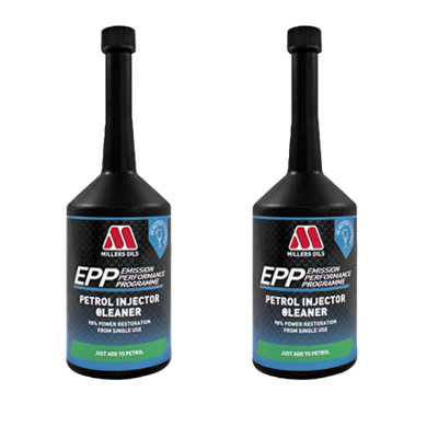 Millers Oils Millers Epp Petrol Injector Cleaner Fuel System Cleaner Treatment Additive 2X400Ml from B&Q