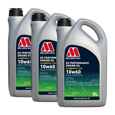 Millers Oils Ee Performance 10W60 Fully Synthetic Engine Oil 3X5L