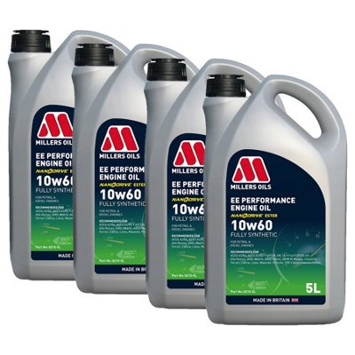Millers Oils Ee Performance 10W60 Fully Synthetic Engine Oil 4X5L