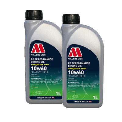 Millers Oils Ee Performance 10W60 Fully Synthetic Engine Oil 2X1L from B&Q