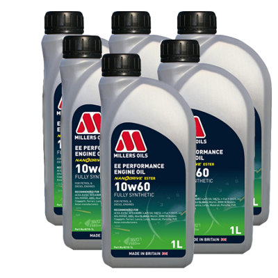 Millers Oils Ee Performance 10W60 Fully Synthetic Engine Oil 6X1L