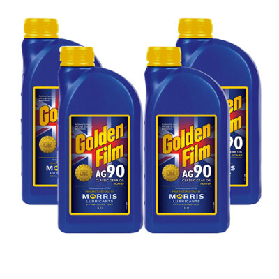 Morris Golden Film Ag90 Classic Gear Oil Mineral Transmission Oil 4X1L from B&Q