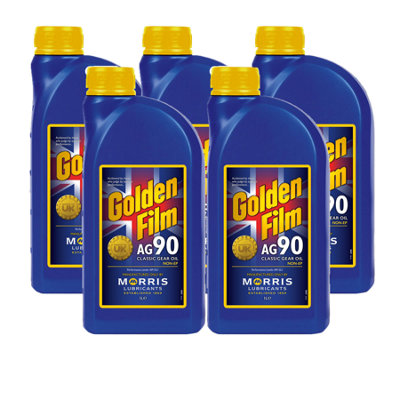 Morris Golden Film Ag90 Classic Gear Oil Mineral Transmission Oil 5X1L from B&Q