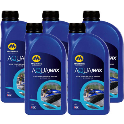 Morris Aqua Max 2 High Performance Marine 2 Stroke Engine Oil Tc-W3R-94102B 5X1L from B&Q
