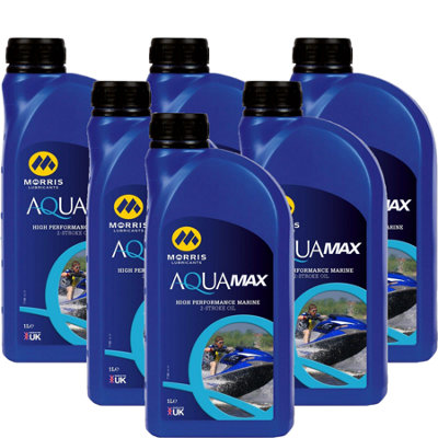 Morris Aqua Max 2 High Performance Marine 2 Stroke Engine Oil Tc-W3R-94102B 6X1L from B&Q