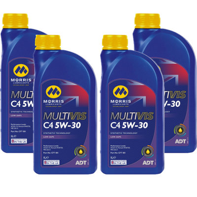 Morris C4 Fully Synthetic Engine Oil 5W-30 Mb 226.51 Renault Rn0720 4X1L from B&Q