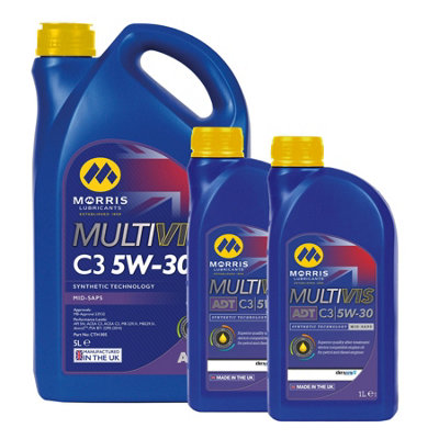 5W30 Fully Synthetic Engine Oil Morris Multivis Adt Mid Saps C3 Dexos2 7L from B&Q