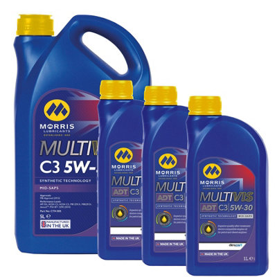 5W30 Fully Synthetic Engine Oil Morris Multivis Adt Mid Saps C3 Dexos2 8L from B&Q