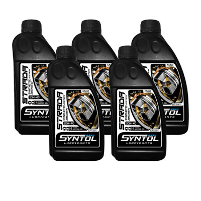 Syntol 10W40 Motorcycle Engine Oil Fully Synthetic 4 Stroke Jaso Ma / Ma2 5X1l