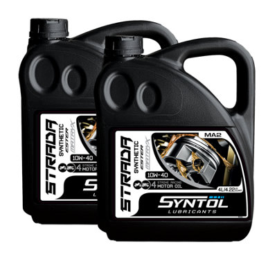 Syntol 10W40 Motorcycle Engine Oil Fully Synthetic 4 Stroke Jaso Ma / Ma2 2X4l