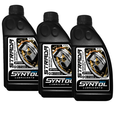 Syntol Synthetic 2-Stroke 2T Motorcycle Engine Oil Ester Motocross Ktm Yamaha 3X1l