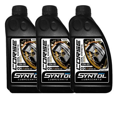 Syntol Corse 4T 10W-60 Motorcycle Fully Synthetic Oil 3X1l