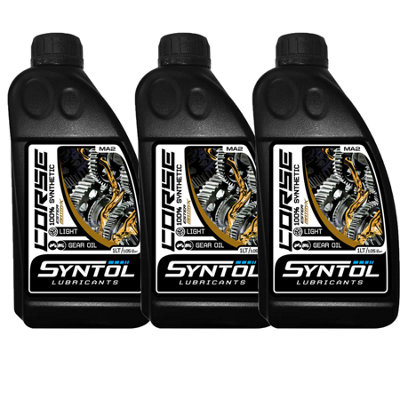 Syntol Corse 100% Synthetic Gear Oil Motorcycle Mx Off Road 3X1l Light