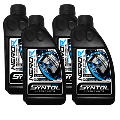 Syntol 10W60 Motorcycle Oil Fully Synthetic 4 Stroke Jaso Ma Ma2 10W-60 Api Sn 4X1l