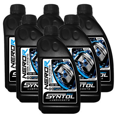 Syntol 10W60 Motorcycle Oil Fully Synthetic 4 Stroke Jaso Ma Ma2 10W-60 Api Sn 6X1l