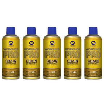 Morris Workshop Pro Fully Synthetic Multi Purpose Chain Lubricant 5X400 Ml from B&Q