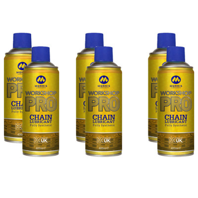 Morris Workshop Pro Fully Synthetic Multi Purpose Chain Lubricant 6X400 Ml from B&Q