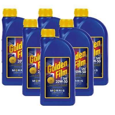 Morris 20W50 Mineral Classic Motor Engine Oil Api Cc/sf Mil-L-2104B 6X1L from B&Q