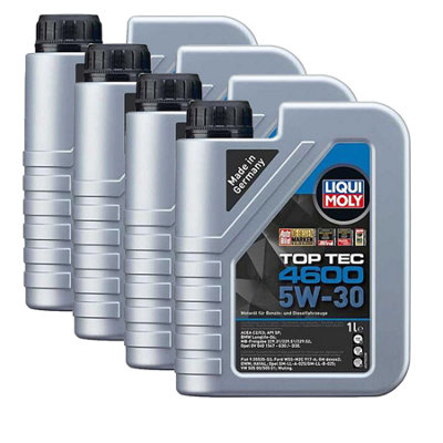 Liqui Moly 5W30 Synthetic Engine Oil Top Tec 4600  4X1L from B&Q