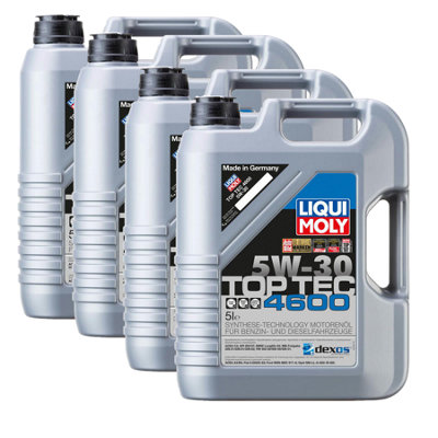Liqui Moly 5W30 Engine Oil Acea C3 Top Tec 4600 Sn Cf Bmw Ll Vw Mb 2316 4X5l