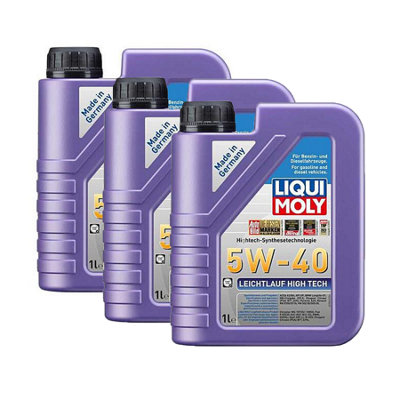 Liqui Moly 5W40 Engine Oil Acea A3/b4 Leichtlauf High Tech Mb229.5 Bmw 3X1L from B&Q